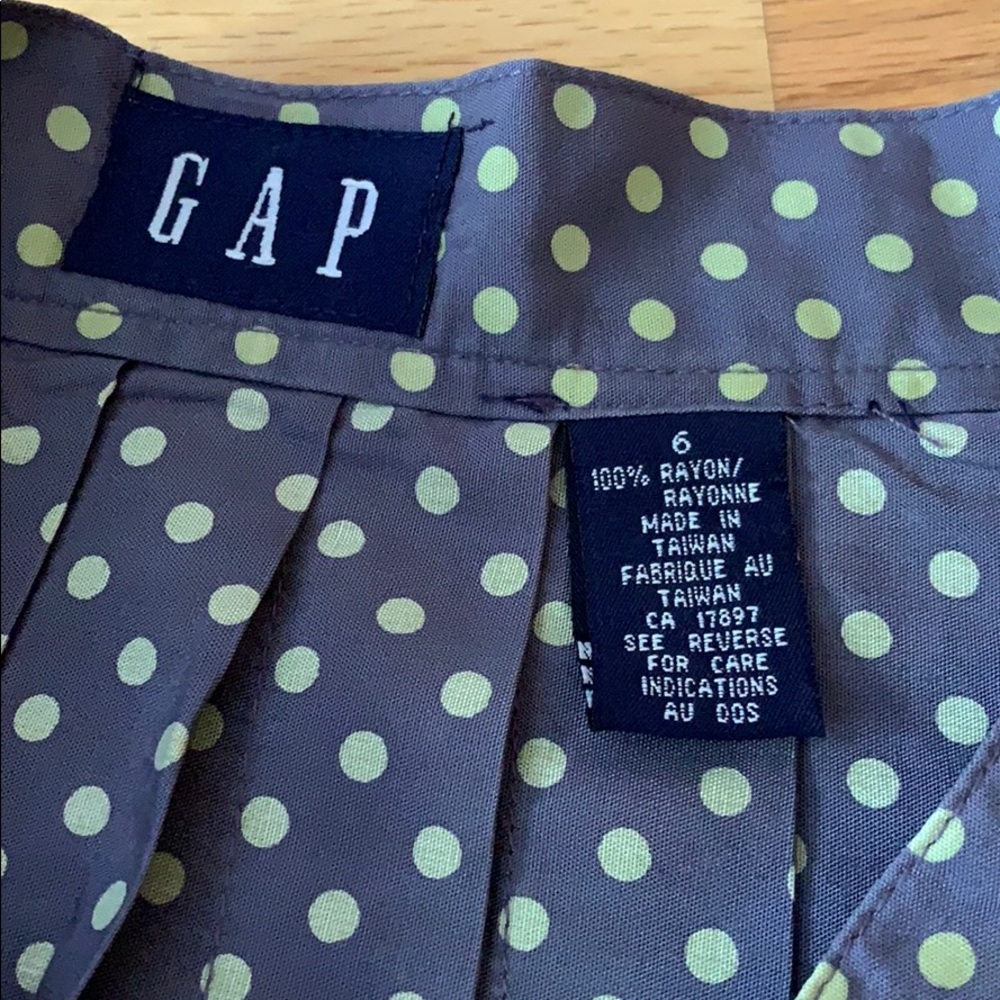 📍FIRM📍Vintage GAP Polka dot pleated skirt - Picture 2 of 10